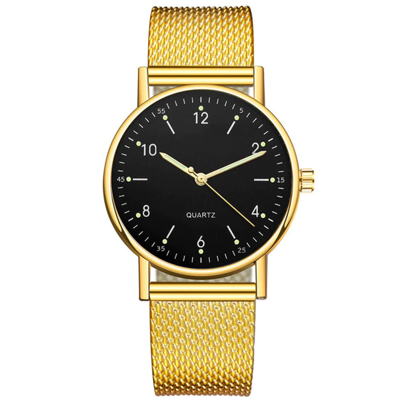 Fashion Women Watches Men Gold Watch Silver Heart Dial Silicone Mesh Belt Wristwatch Reloj Mujer Montre Femme Women'S Watch 2024